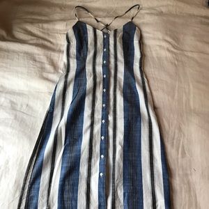 Lucky Brand Stripe Button Front Dress